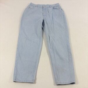 Lee Mom Jeans Womens 30x27 Light Blue 90s Vtg High Waisted Tapered Western FLAW